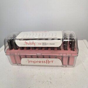 Impress Art 3MM Melody Metal Uppercase 33 Piece Stamp Set